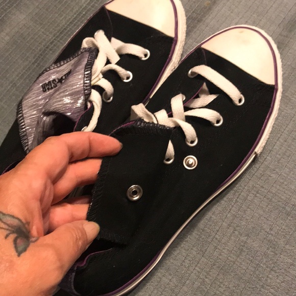 Converse purple and black size 4 us - Picture 2 of 6